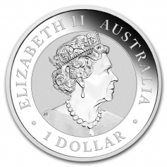 Серебряная монета Австралии 1 доллар "Кукабарра" 2003 год ,31,1г.