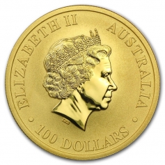Золотая монета 100 долларов Австралийский кенгуру, Австралия (Australian Gold Kangaroo) 2016 год 31,1 грамм