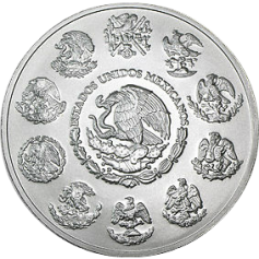 Серебряная монета "Мексиканский либертад" 31,1г.,Ag 999
